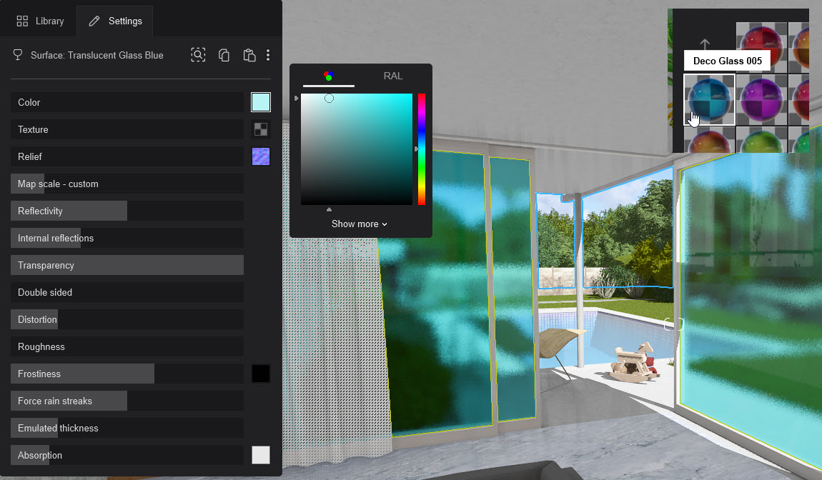 Lumion2024  _Glass-Library _selecting DecoGlass003 -changeLibMatandSettings.jpg