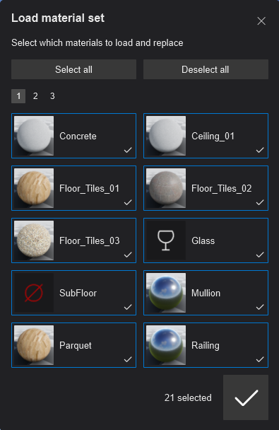 How do you copy, paste, save and load Materials in Lumion 2023 and 