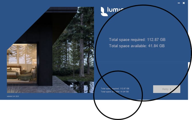 Instlaling - not enough space Readings