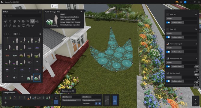 Ex-SubEnv _Area-AnyShape-Front with Flowers - diagram