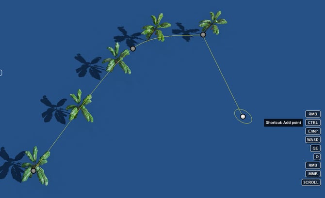 Add CPs - sameasLinePlacement