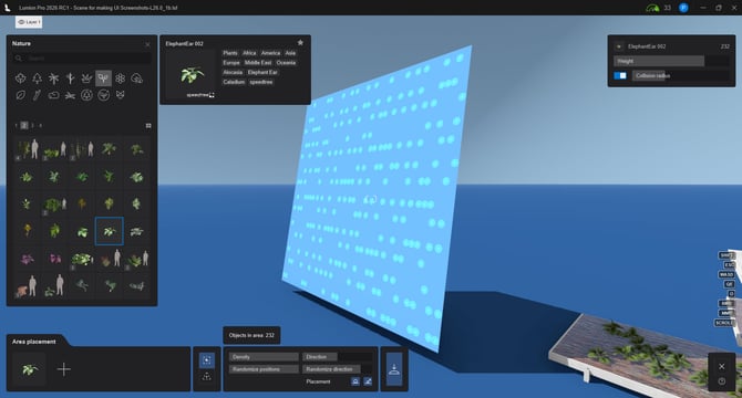 L26.0 Area Placement-Area-Surface General_on a SlopedSurface-alomostVertical-DiagMap