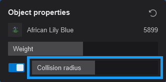 L26.0 Area Placement-Area and Surface - commonProperty Sliders - APPropPanel _Collision Radius