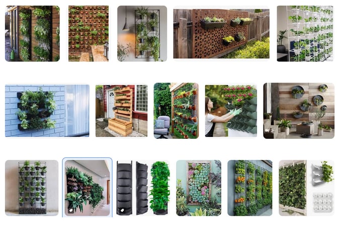 Example Wall planters - x Google Images