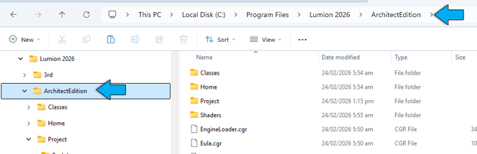 4-New1f. Copy-Move Projects folder to instllation ArchitectsEdition folder
