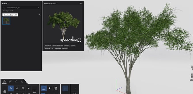 Model change - example AmericanElm2_L_RT -L2025.2.2 in Library_b