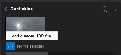 Real Skies effect - Load Custom HDR file