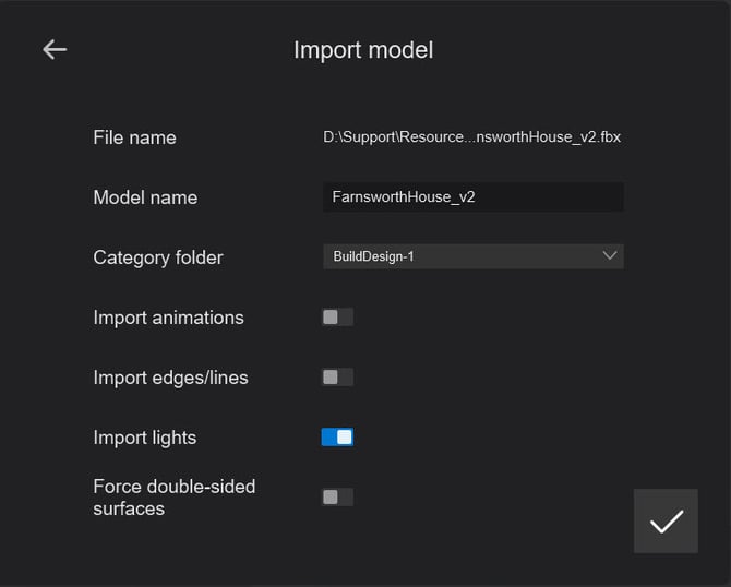 Import your model-Farnsworth _ImportUI