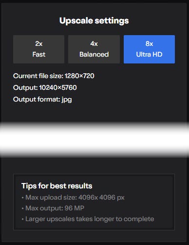 LCloud AIUpscaler _Upscale Settings - Panel-cutout
