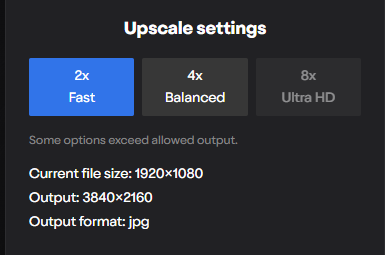 LCloud Upscaler  -Upscale Settings