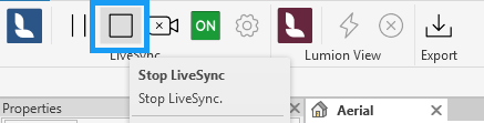 LiveSync and LView 25.4.6 Stop btn