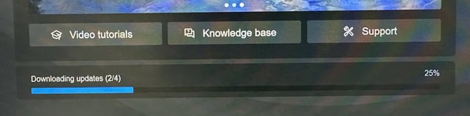 Updater at 25percent