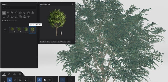 Model change - example AmericanElm2_L_RT -L2026.0.0 in Library now American_Elm_004_b