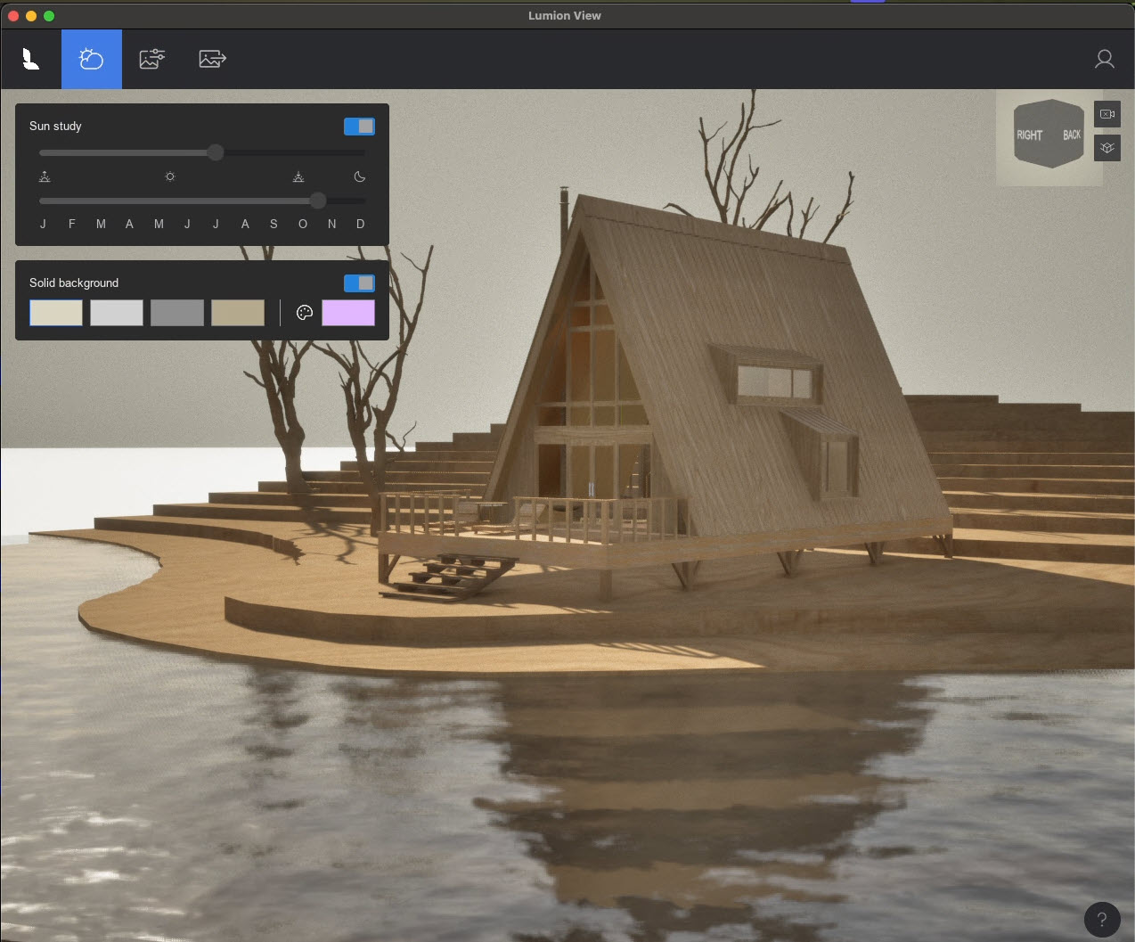LView-Skp-Mac _Editor-general _AFrameHosue renderingOnScreen.jpg