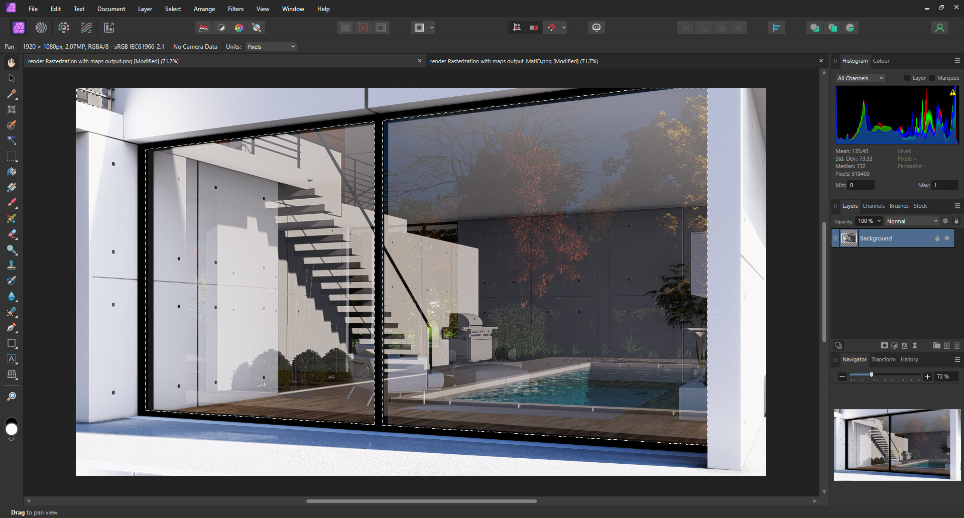 use Selection for the Rasterization render.jpg